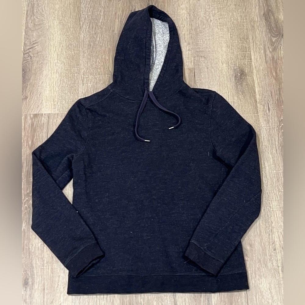 Men’s XS A.P.C. Wool Blend Navy Heathered Hooded Sweater Hoodie NYC EUC